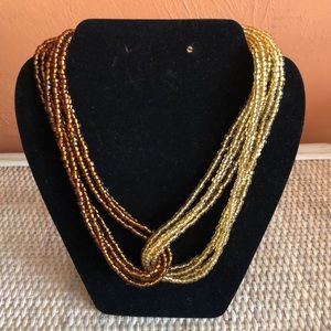 Golden beauty! 16 strand necklace Handmade. NWT
